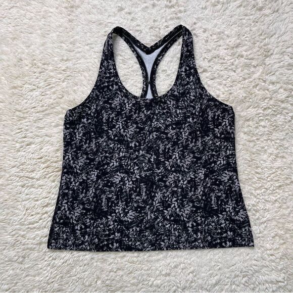 Lululemon Cool Racerback Tank Top in Black/Purple/White Pattern - Picture 1 of 7
